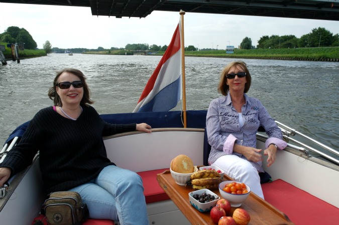 Boating and shopping in Amsterdam