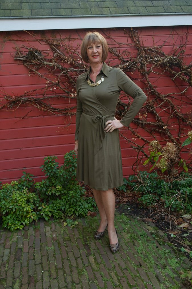 Olive green dress 1