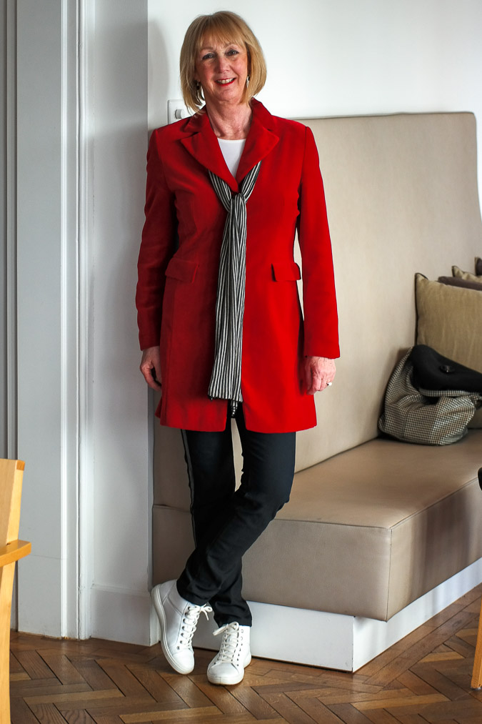 A red velvet jacket at the Bags museum