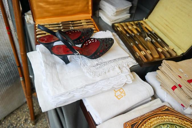 Brocante market Chatou Yves ST Laurant slingbacks