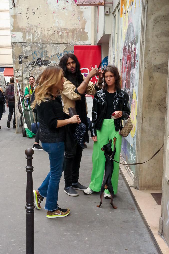 Hairdresser in the street