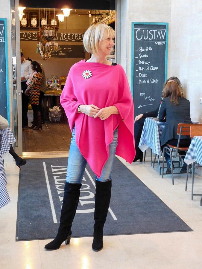 Poncho by Hope, brooch by the Citizen Rosebud