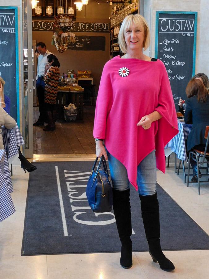 Poncho by Hope, brooch by the Citizen Rosebud