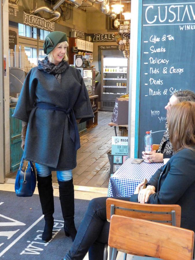 Over the knee boots and a green hat