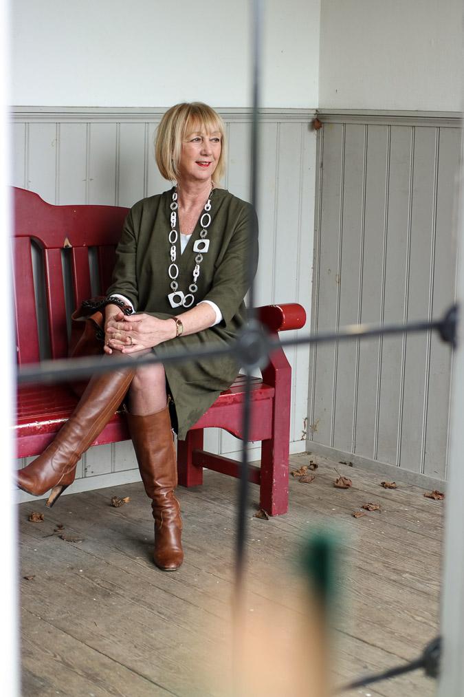 Moss green dress