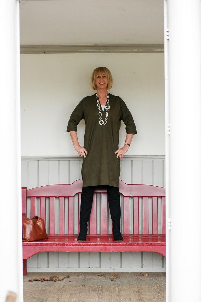 Moss green dress
