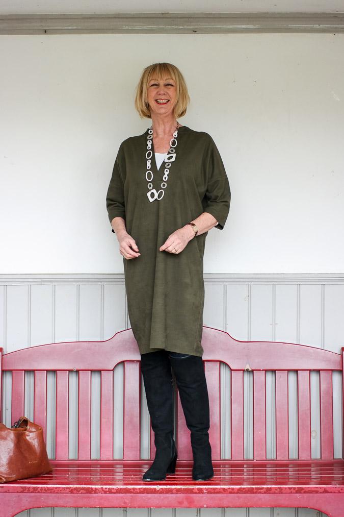 Moss green dress