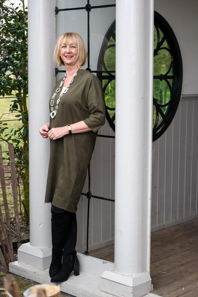 Moss green dress