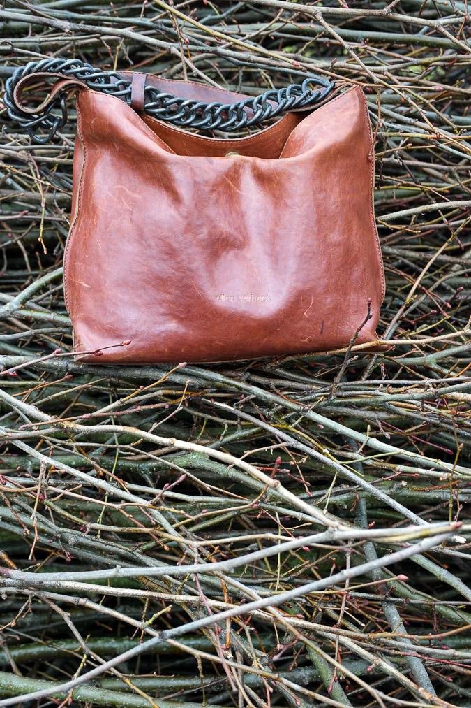 tan bag by Ellen Verbeek