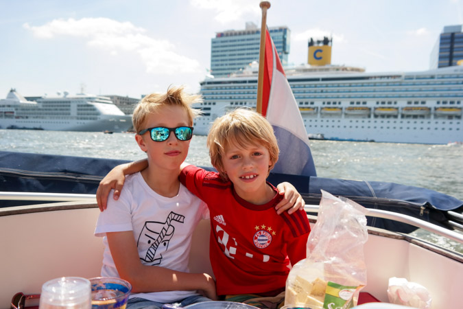 Cruising Amsterdam by boat