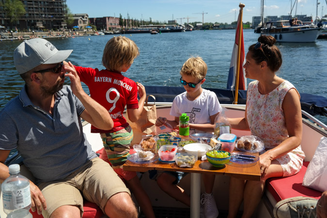 Cruising Amsterdam by boat