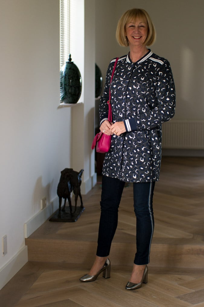 Blue cardigan jacket