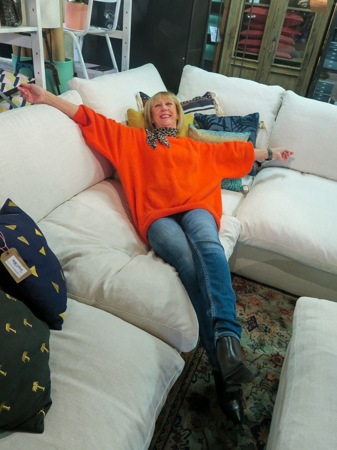 orange sweater