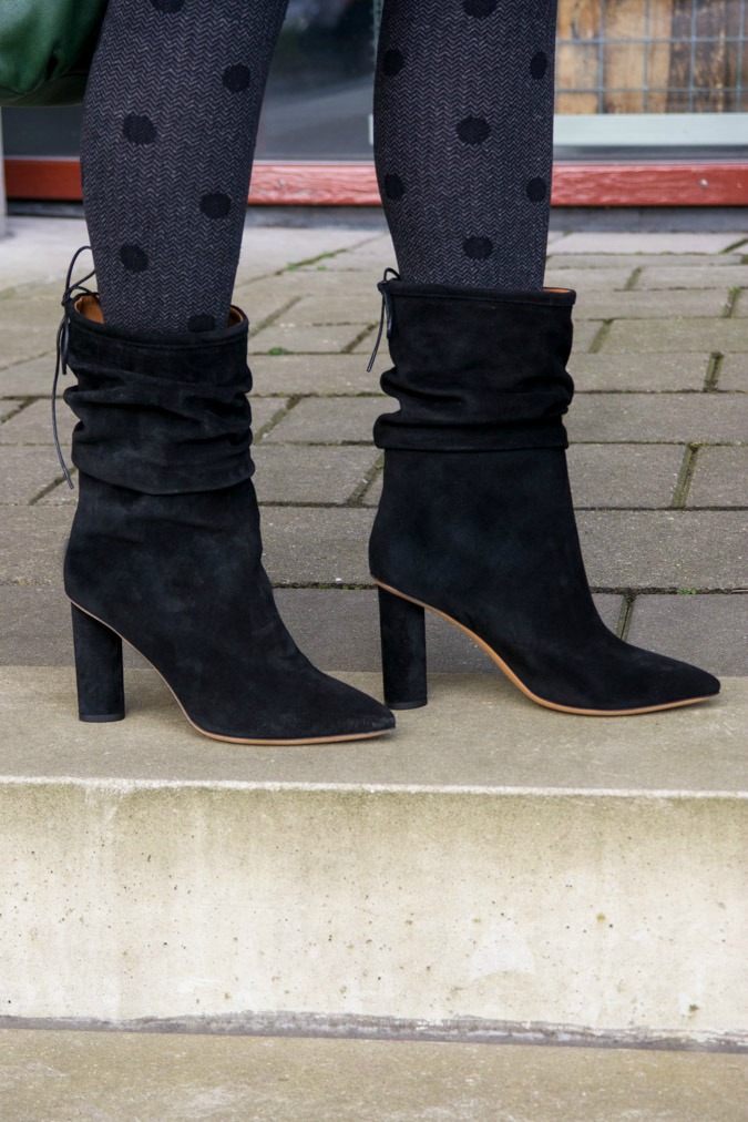 Black IRO boots suede