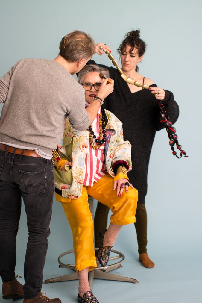Behind the scenes of a photo shoot