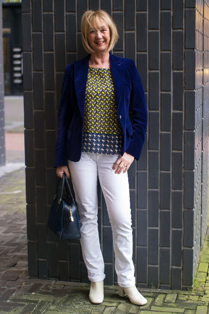 Purple velvet jacket