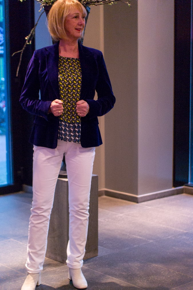 Purple velvet jacket