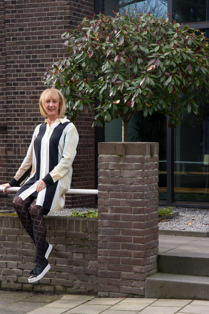 Winter styling of an autumn dress
