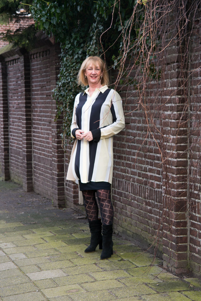 Winter styling of an autumn dress