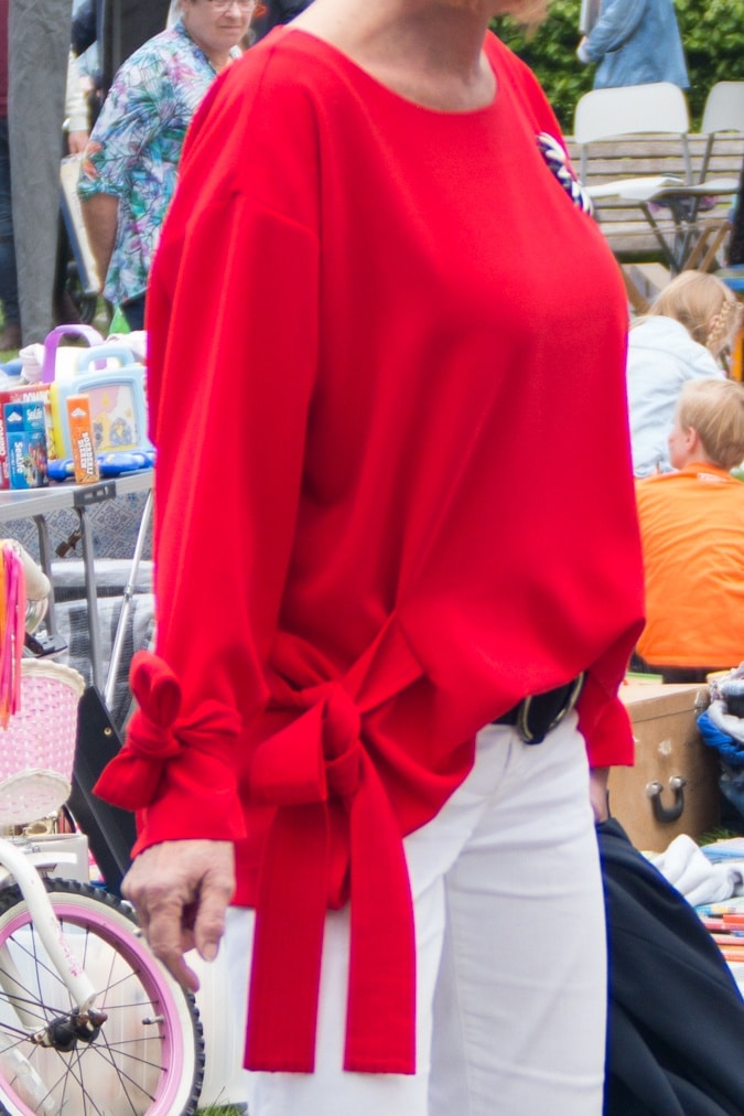 Red top with ribbons by Hofmann