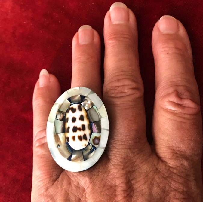 mother of pearl ring