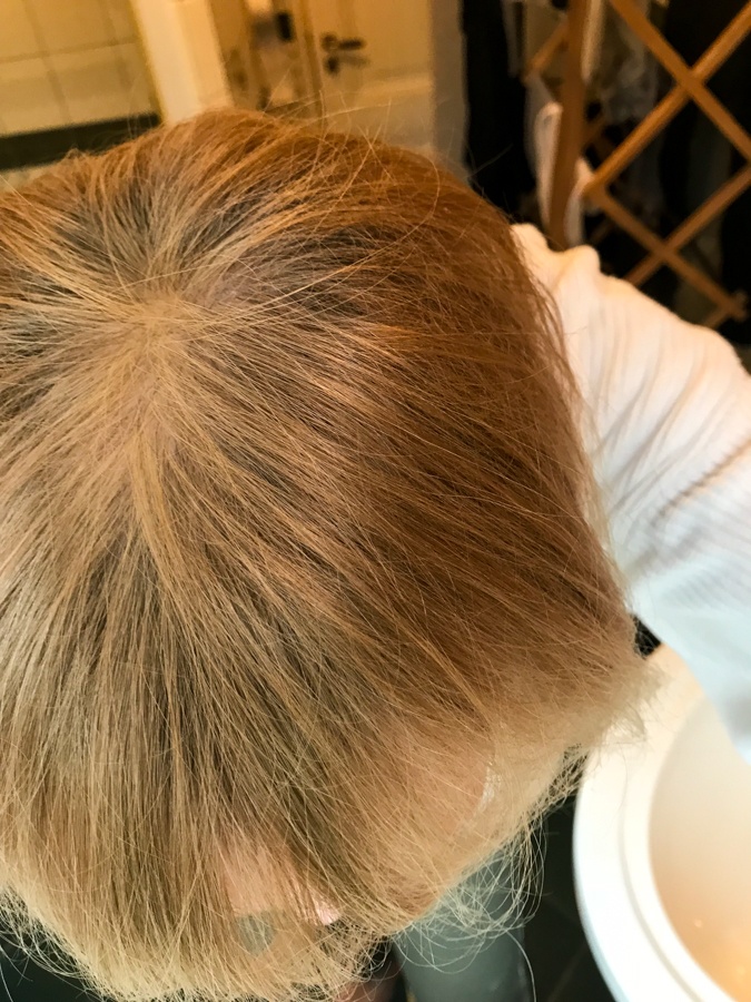 hair with outgrow died
