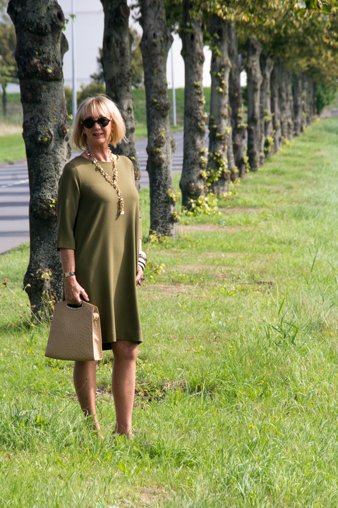 Green second-hand dress
