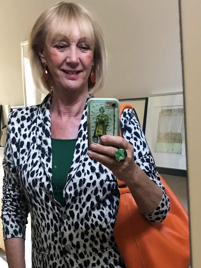 Black and white leopard jacket