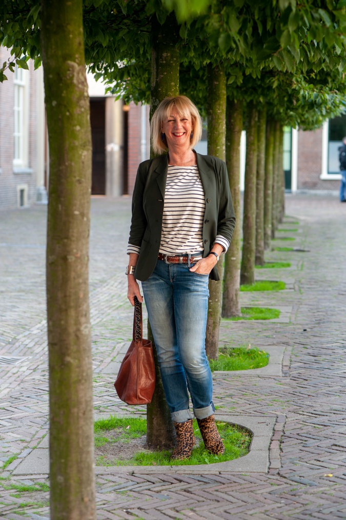 Leopard print ankle boots