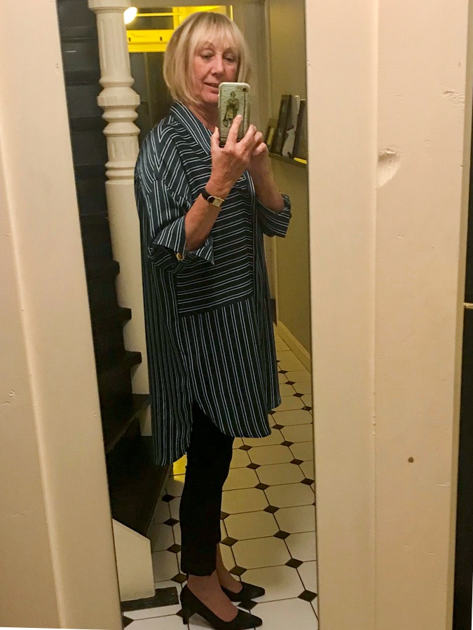 Long striped tunic