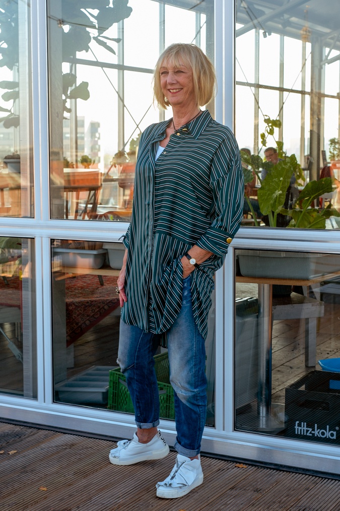 Long striped tunic