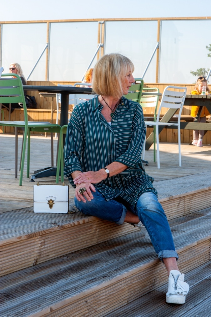 Long striped tunic