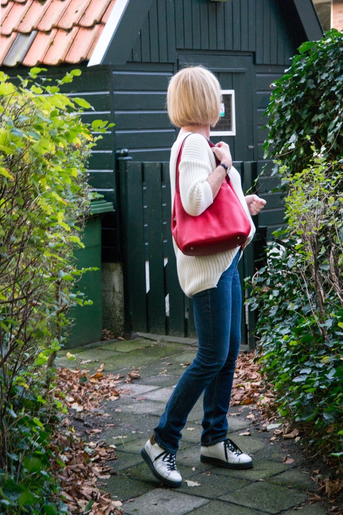 Red tote bag