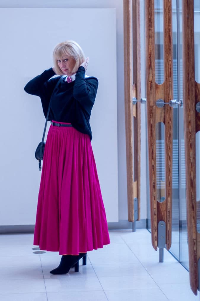 full fuchsia maxi skirt
