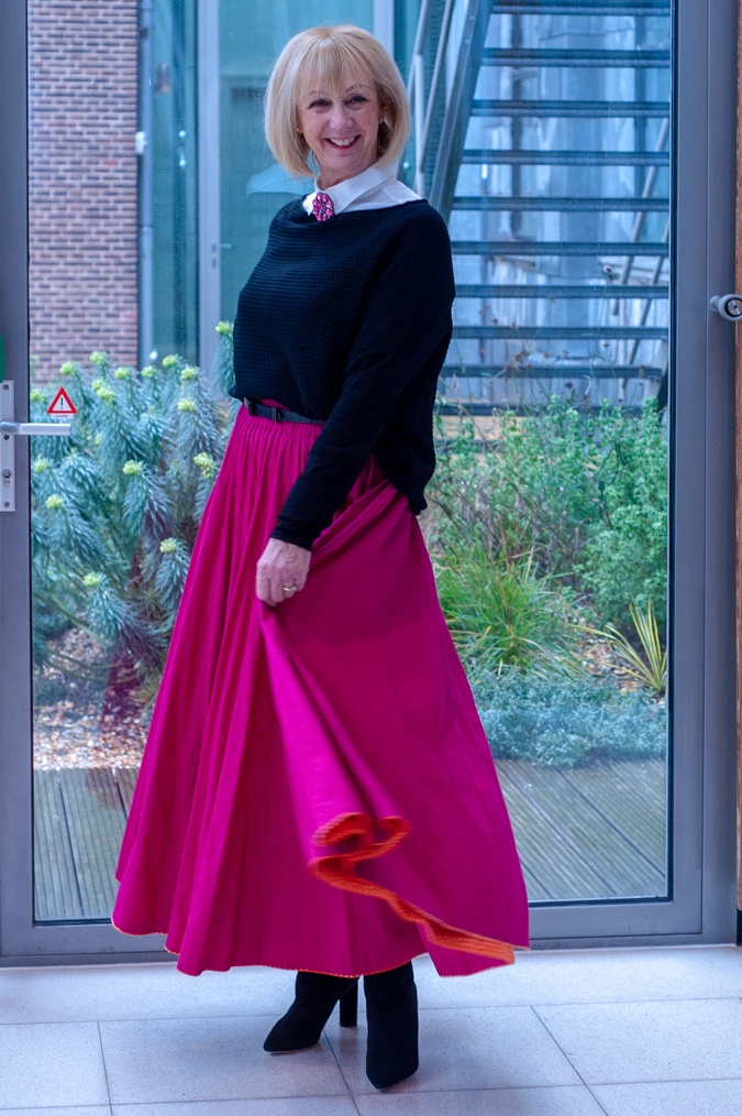full fuchsia maxi skirt
