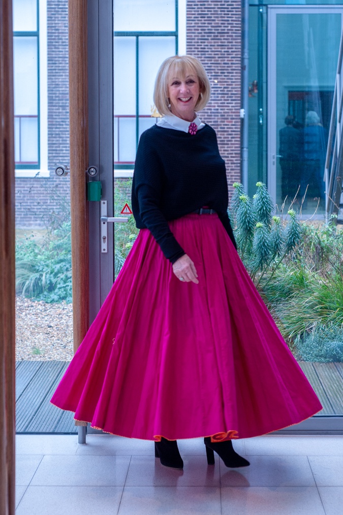 full fuchsia maxi skirt
