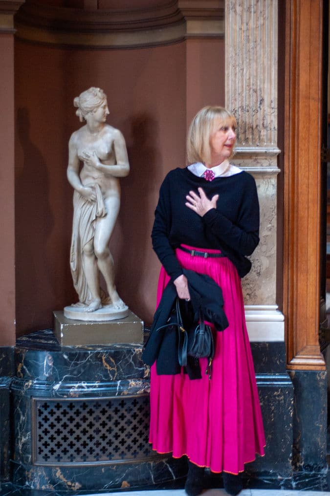 full fuchsia maxi skirt
