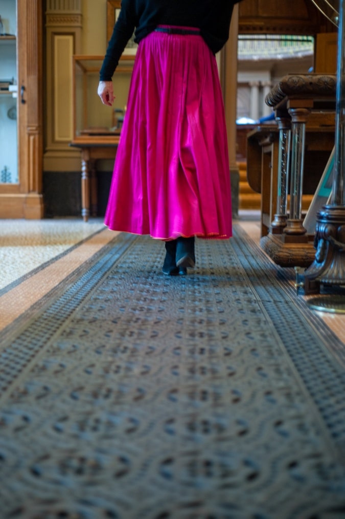full fuchsia maxi skirt