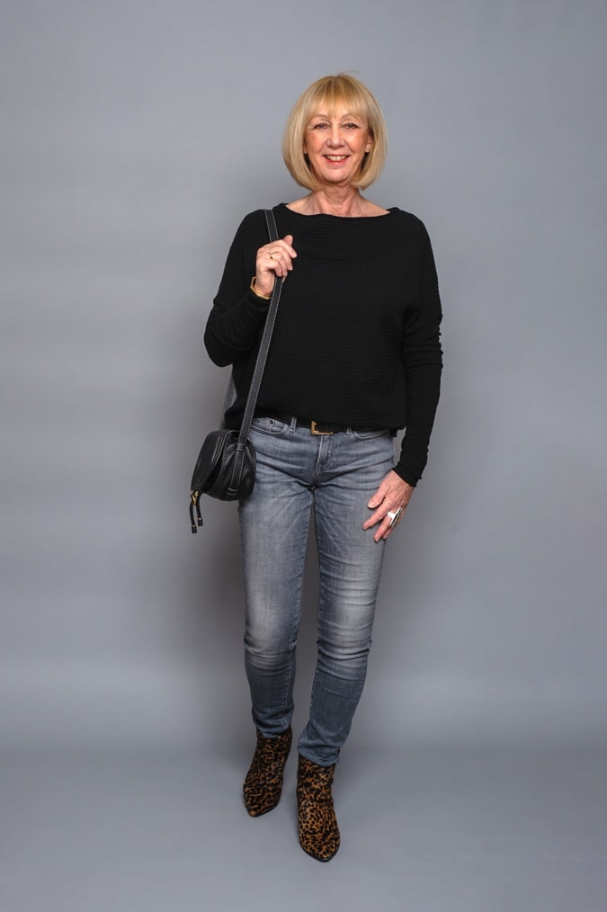 Skinny jeans and leopard ankle boots