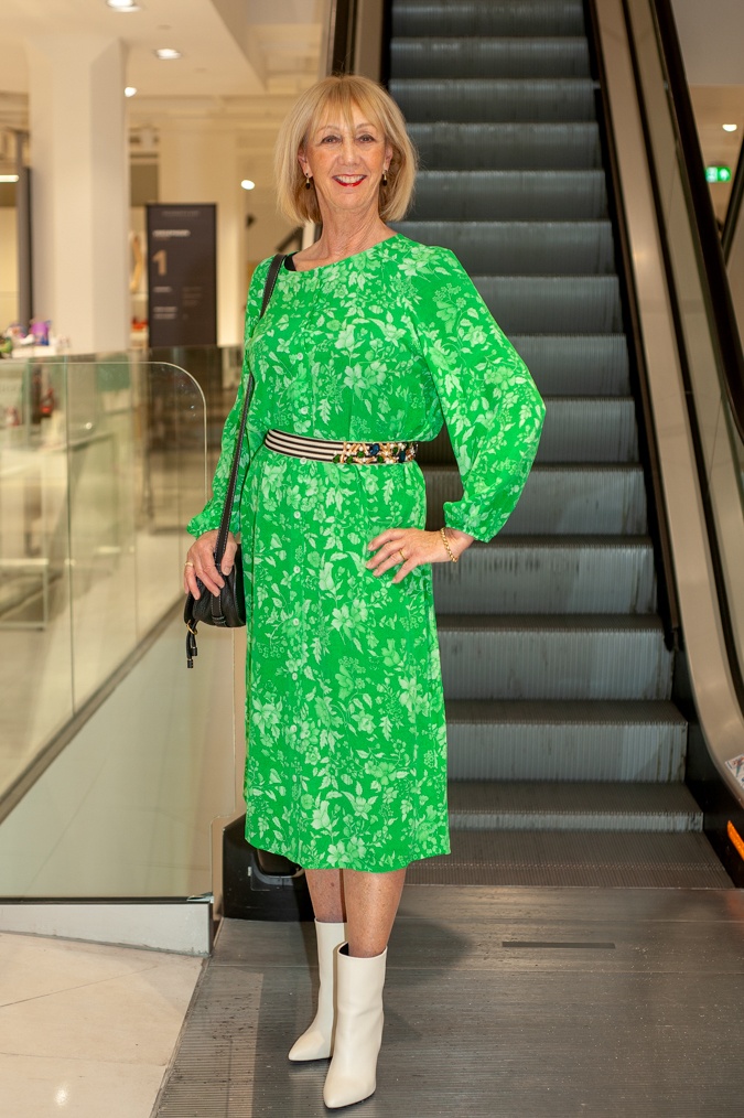 Green maxi summer dress