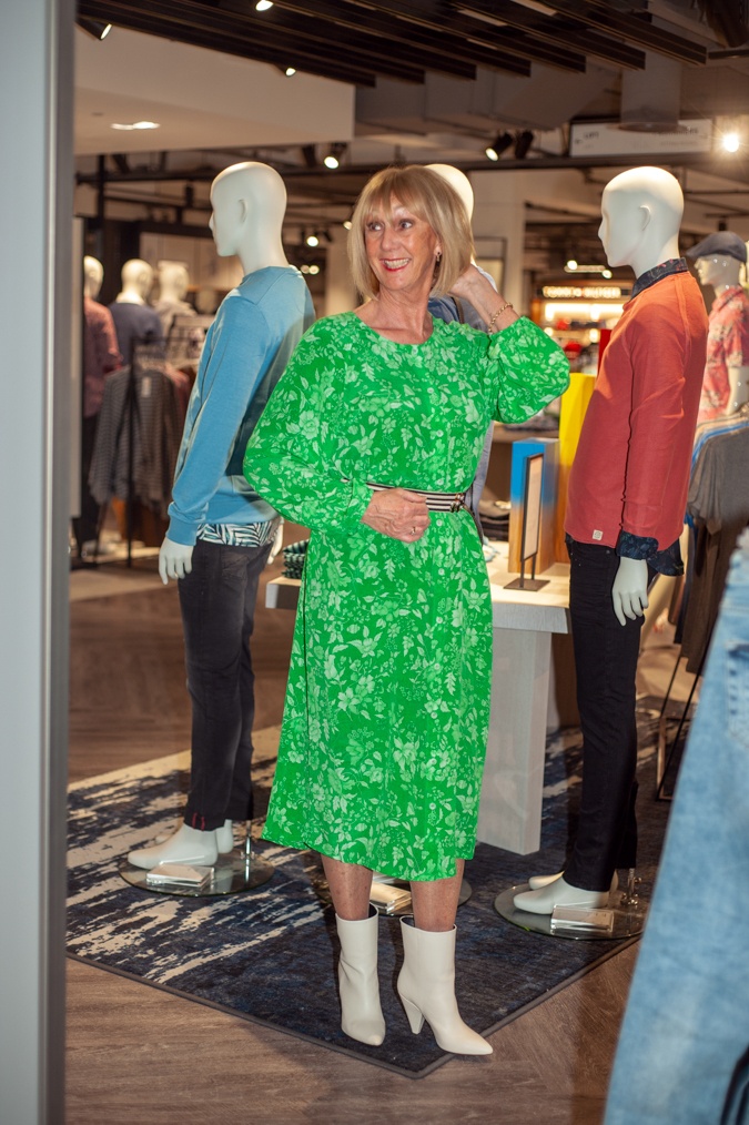 Green maxi summer dress