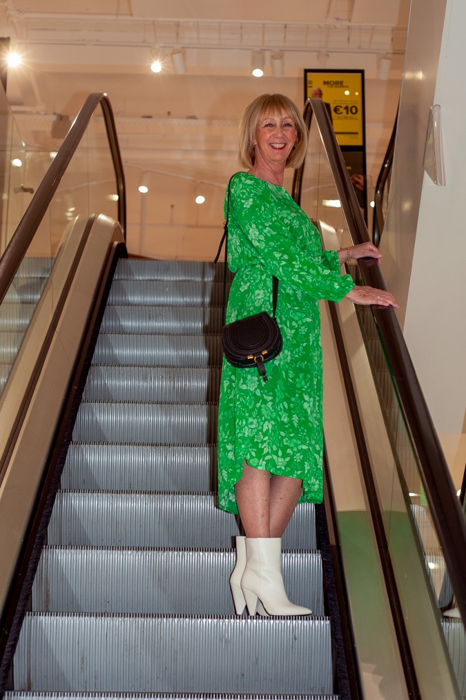 Green maxi summer dress