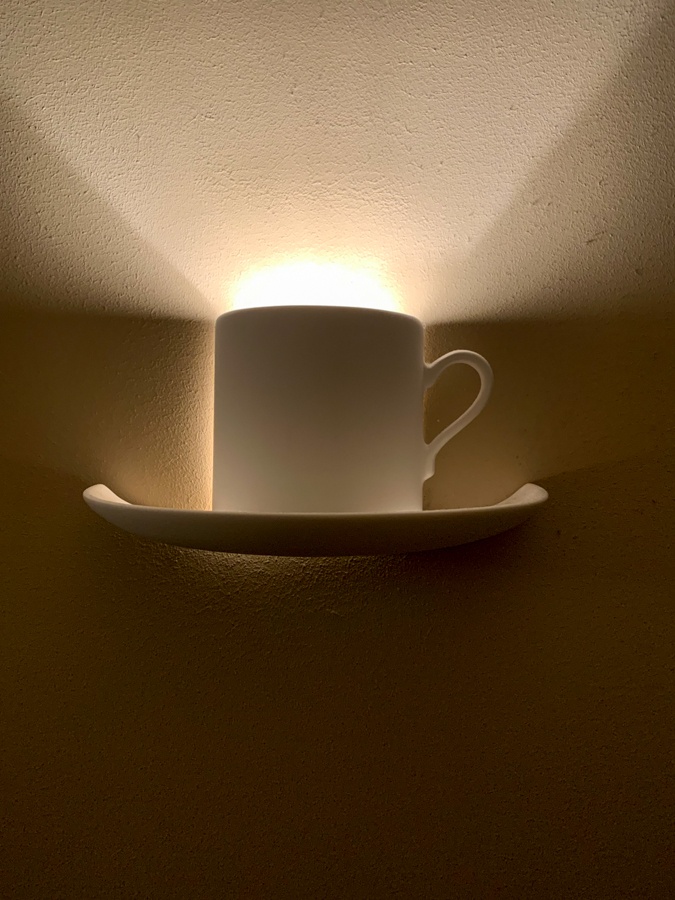coffee cup as light