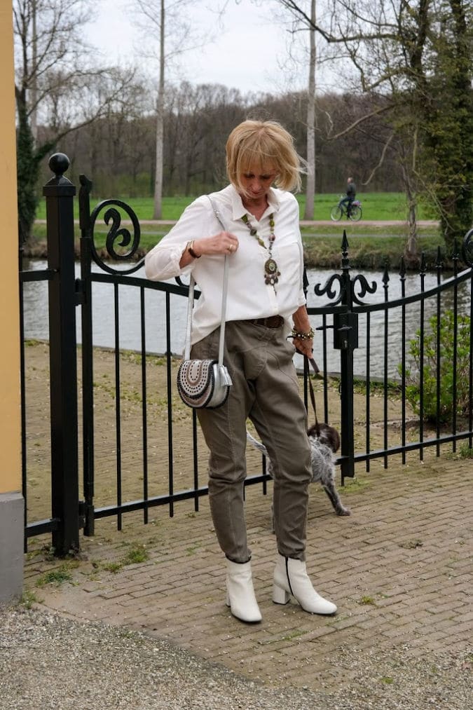 Dropped crotch trousers