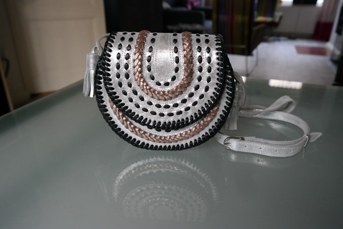 Silver crossbody bag