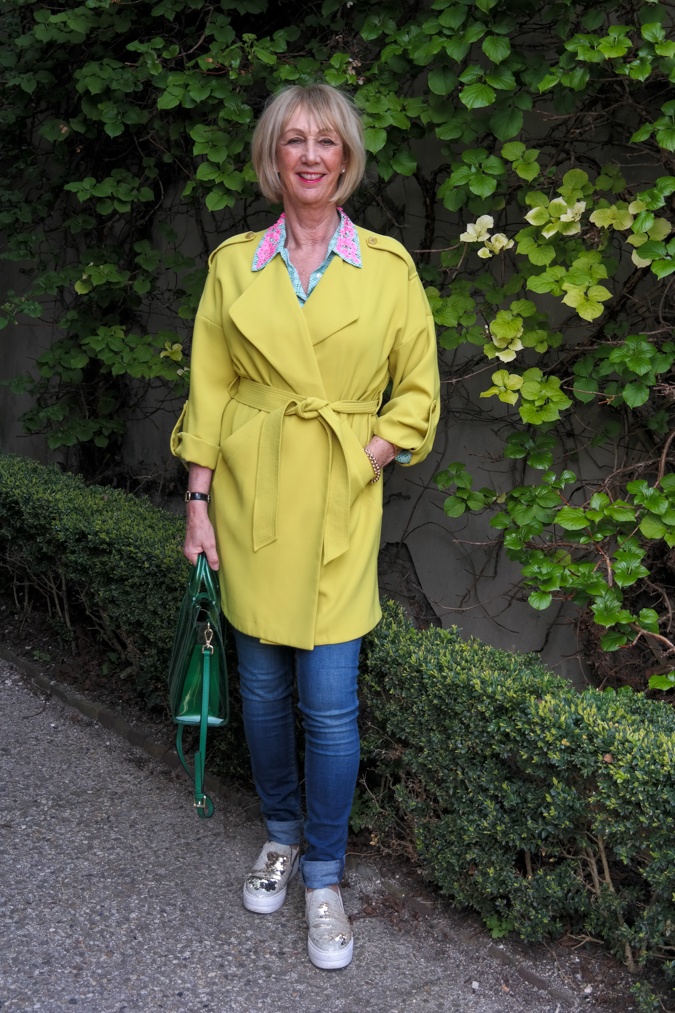 Lime duster coat