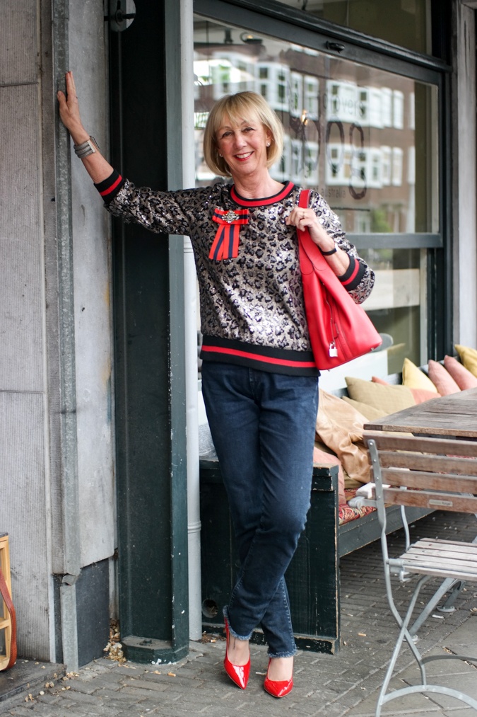 Sequined jumper