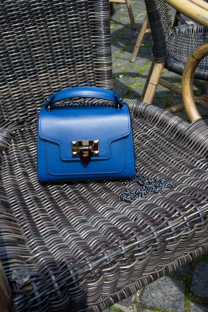 Blue crossbody bag