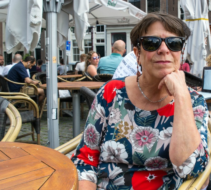 Loes on the terrace
