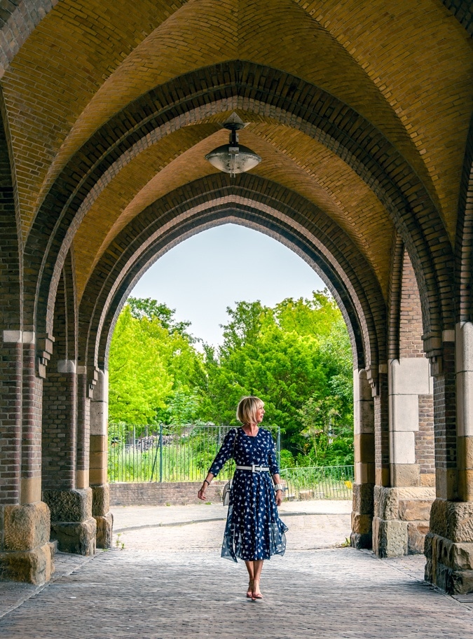 Long blue dress by Cabi